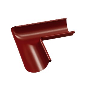 Latako išorinis kampas BILKA, skersmuo 125mm, 90 laipsnių, tamsi raudona spalva,  RAL3009