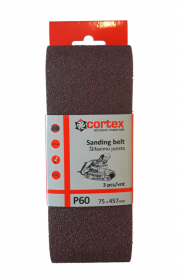 Juosta šlifavimui CORTEX P60, 75 x 457 mm, 3 vnt.