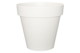 Plastikinis lauko vazonas 4Living Classica, baltos sp., 38 x 38 x 36 cm.