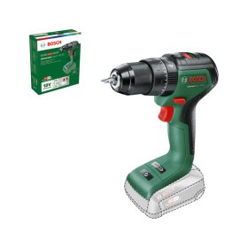 Akumuliatorinis smūg. gręžtuvas BOSCH Green Universal Impact, 18V-60, Solo, maks.sukimo momentas 60Nm, bešepetėlis variklis, 13mm metalinis griebtuvas, 1,3kg, be akum. ir kroviklio