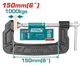 Spaustuvas TOTAL, G-formos, 150 mm, THT13161