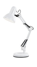 Stalinis šviestuvas GLOBO Famous, E27, 1 x 40W, 230V, su jungikliu, metalinis, baltos spalvos, 400 x 150 x 590 mm, 24881