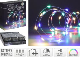 LED girlianda, 160 lempučių, įvairių sp., ilgis 8 m, IP44