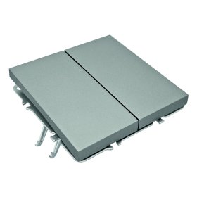 Jungiklis TOPE Bora, 2 klavišų, įleidžiamas, pilkos sp., 16 A, 250 V, 500900048