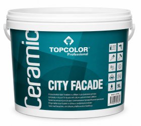 Fasadiniai dažai su antipelėsiniais priedias TOPCOLOR Ceramic City Facade, 9 l, balti, matiniai