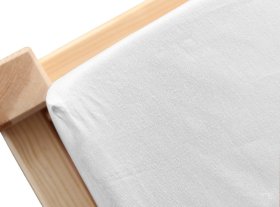 Satininė paklodė su guma KARALIŠKAS MIEGAS, 180 x 200/30 cm, baltos sp.