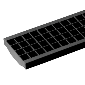 Plastikinės grotelės latakui DAKOTA PEGASUS® PLUS, juodas, 1000 x 130 mm