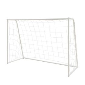 Futbolo vartai FB04, plienas, PE, baltos spalvos, 120x80x55 cm.