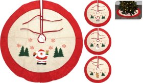 Medžiagininis kilimėlis po eglute, 3-jų dizainų, skersmuo 90 cm