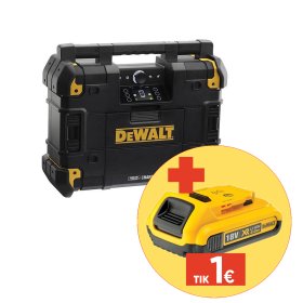 Radijas - kroviklis DEWALT DWST1-81078-QW, 10,8 - 54 V, Bluetooth, IP54