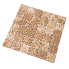 Natūralaus akmens mozaika MONA MOSAICS Lah012-48P, 305 x 305 x 6 mm, spl. smėlinis marmuras
