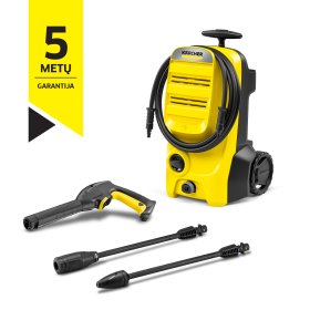 Aukšto slėgio plovykla KARCHER K 4 Classic, slėgis iki 130 bar, vandens srautas 420 l/h, galia 1,8 kW