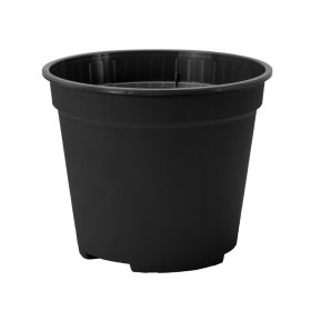 Plastikinis vazonėlis FAST, juodos sp., 10 x 8 cm., 0,38 l, 20 vnt.