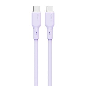 Įkrovimo laidas AUKEY Lavender, USB-C į USB-C, minkštas kabelis, ilgis 1m, 100W, USB2.0, baltos sp., EU001-LLTSN1049571