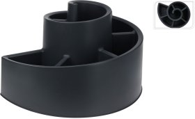 Plastikinis lauko vazonas SPIRALĖ, juodos sp., 54 x 45 x 34 cm.