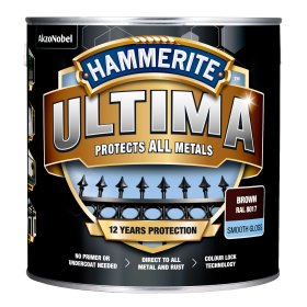 Antikoroziniai dažai HAMMERITE Ultima, 2,2 l, rudos sp., blizgūs