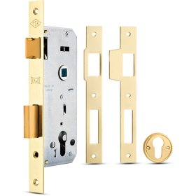 Įleidžiama spyna su cilindru KALE, 152R45+168BNE, žalvaris, 85mm/45 mm