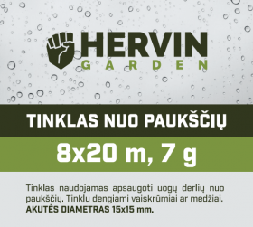 Tinklas augalų apsaugai nuo paukščių HERVIN GARDEN, 8 x 20 m, 7 g, BN8x20/7g
