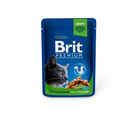 Konservuotas kačių ėdalas BRIT Premium, sterilizuotoms katėms, su vištiena, 100g
