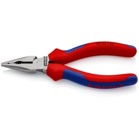 Kombinuotos replės siaurėjančiais galais KNIPEX, 0822