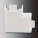Kampas L PVC kanalui SERT PLASTIK Sertp01004040, 100 x 40 mm, baltos spalvos, 2 vnt.