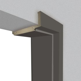 Laminuota durų stakta VOSTER, reguliuojama, su apvadais, su apvadais, komplektas durų varčiai, dešininė, spalva Graphite matt, 100-120x80x2089 mm, 2vnt., 100-120x60x784 mm, 1vnt