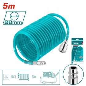 Spiralinė aukšto slėgio žarna TOTAL, 5m, PU, Ø5/8 mm,THT11051