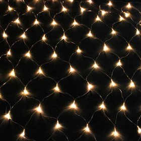 Šviečianti girlianda - tinklas SUNLUX WR-2020-005Y, 192 LED, 3 x 2 m, šiltai balta spalva, IP44, tinka naudoti lauke