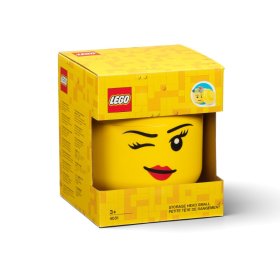 Daiktadėžė galvos formos LEGO WINKY, 16 x 18,5 x 16 cm., N