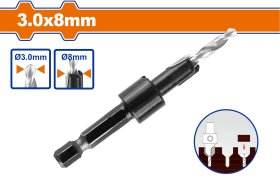 Įgilinimo grąžtas WADFOW, 1/4", 3x8 mm, WCBS1B30