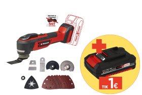 Akumuliatorinis daugiafunkcis įrankis EINHELL TP-MG 18 Li BL - Solo, 18 V, bešepetėlis variklis, greitas priedų keitimas, greičio reguliavimas, be akumuliatorių ir kroviklio