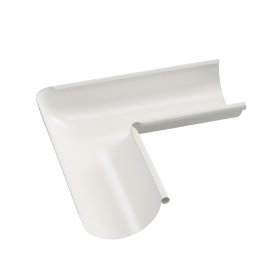 Latako vidinis kampas BILKA, skersmuo 125mm, 90 laipsnių, balta spalva, RAL9010