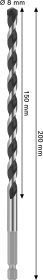 PRO HEX-5 grąžtas su šešiakampiu kotu, 5 x 100 x 150 mm