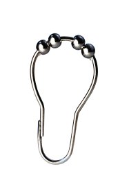 Žiedai vonios užuolaidai RIDDER VILLACH, blizgus chromas, su ratukais, geležis, 1pak./ 12 vnt., 49550