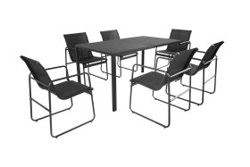 Lauko baldų komplektas LEX GMS1508073, stalas ir 6 kėdės