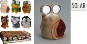 Sodo dekoracija Sodo gyvūnai, šviečiančiomis akimis, 6 skirtingi dizainai, 5 x 6 x 9 cm