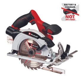 Akumuliatorinis diskinis pjūklas EINHELL TE-CS 18/165-1 Li, Solo, diskas 165 mm, pjovimo gylis 90°/45° - 54/35 mm., 18 V, Li-ion, svoris 2,6 kg, be akumuliatoriaus ir kroviklio
