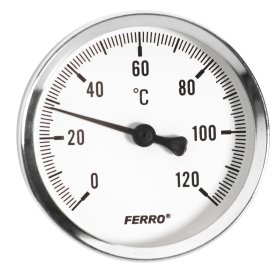 Termometras FERRO, 1/2", 63 mm, ašinis, T63120A, T63120A