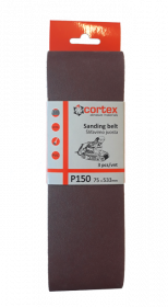 Juosta šlifavimui CORTEX P150, 75 x 533 mm, 3 vnt.