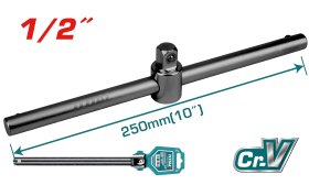 Galvučių raktas slankiojančia jungtimi TOTAL, 1/2”, 250 mm, THTSTB12106
