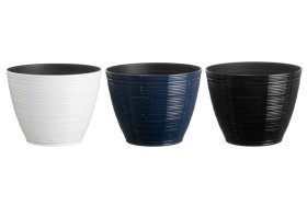 Plastikinis lauko vazonas 4Living Millie, juodos sp., 40,5 x 40,5 x 30,5 cm.