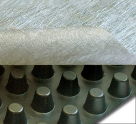 Membrana FORTEX, pamatų drenaž. su geotekstile "Dren 250 kN" 2 x 20 m, (40 m2)