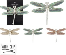 Kalėdinė dekoracija Laumžirgis, su segtuku, 3 skirtingos sp., 18 x 12 x 1,5 cm