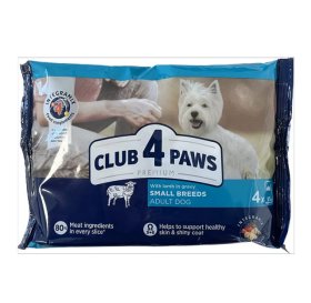 Konservuotas šunų ėdalas CLUB 4 PAWS su ėriena, 4x85g
