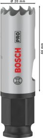 Grąžtas-karūna BOSCH Bi-metal Progressor, 20 mm