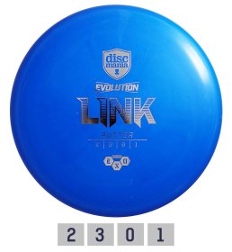 Diskgolfo diskas DISCMANIA HARD EXO LINK Evolution Putter, blue