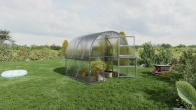 Šiltnamis BALTIC LT, 6 m2, 4 mm polikarbontinė danga, 3 x 2 m, arkos formos