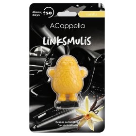 Automobilių oro gaiviklis ACAPPELLA Linksmulis Vanilla, į ventiliacijos groteles