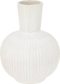 Vaza, 16 x 16 x 21 cm, baltos sp., keraminė