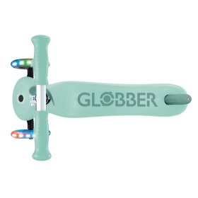 Paspirtukas GLOBBER Go Up Sporty Lights V2, mėtinės spalvos, apkrova iki 20kg